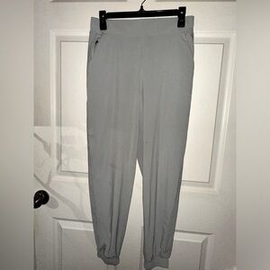 Athleta womens Brooklyn textured jogger grey striped 10 athleisure athletic gym